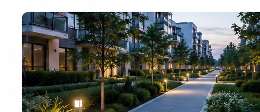 Managed property gardens and apartments