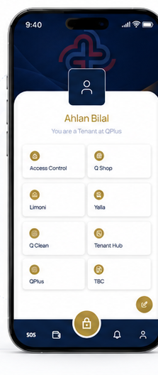 QPlus resident app screen